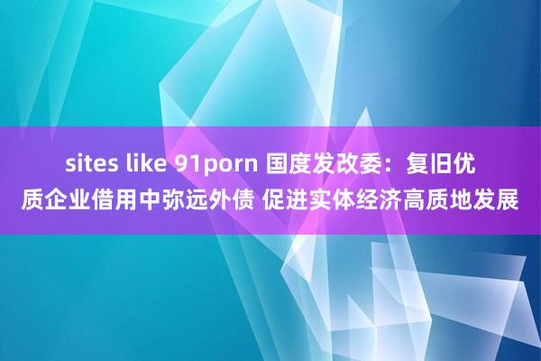 sites like 91porn 国度发改委：复旧优质企业借用中弥远外债 促进实体经济高质地发展