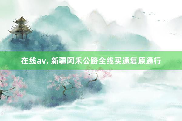 在线av. 新疆阿禾公路全线买通复原通行