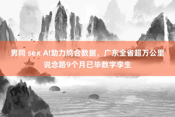 男同 sex AI助力鸠合数据，广东全省超万公里说念路9个月已毕数字孪生
